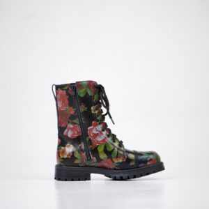 Red Roses Boots with Zipper