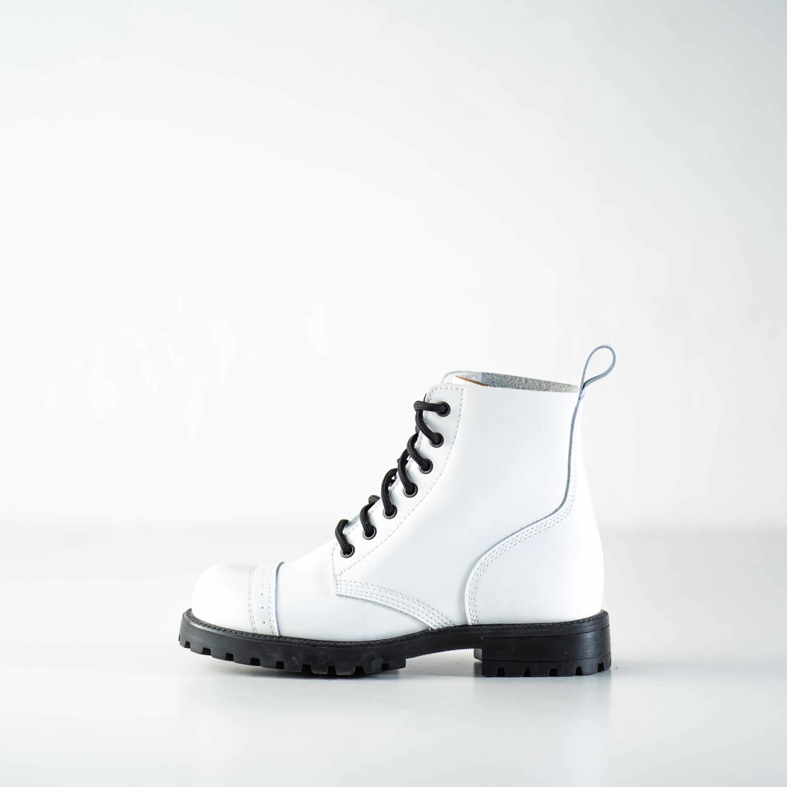 White leather Aviator Boots unisex
